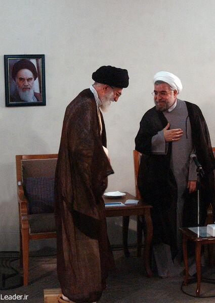 President-elect Hassan Rouhani (right) meets with his boss and mentor, Supreme Leader Ali Khamenei.